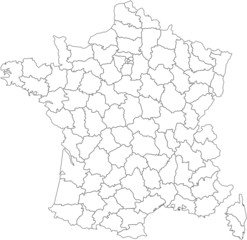 carte des départements francais 