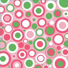 Pink, Green and White Circles