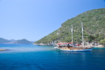"Gulet" boat on the Turkish Mediterranean
