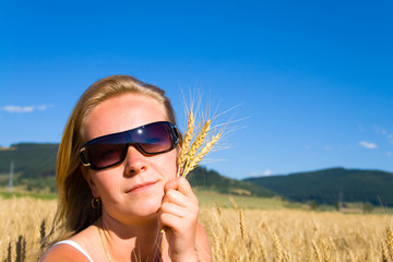 Happy woman for the good harvest 2