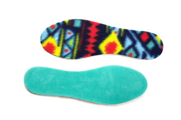 two inner soles isolated on the white background