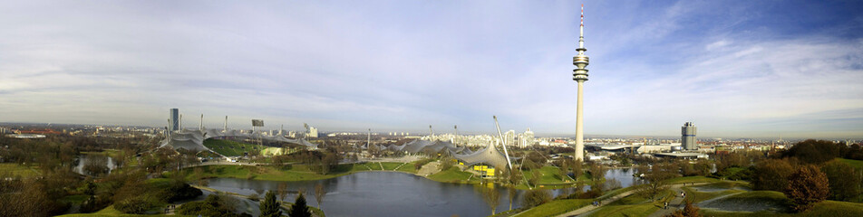 Panorama des Münchner Olympiaparks