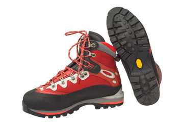 The pair of treking boots