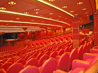 Stickers muraux Théâtre Auditorium interior in red colours