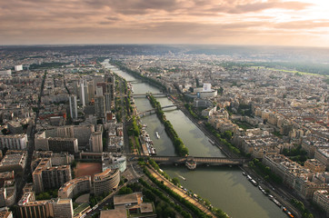 Fototapeta na wymiar Sunset in Paris.