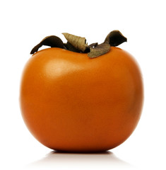 colorful persimmon isolated over white background