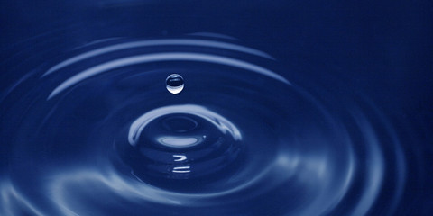 a single water drop on its way down