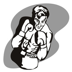 Boxer striking a psoe