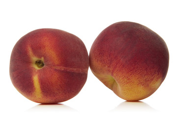 peaches isolated over white background
