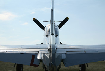 Airplane rear view