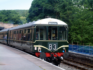 Obraz premium Diesel train at Froghall station
