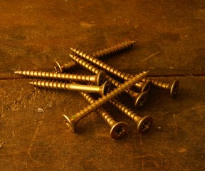 Screws on work table