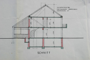 Schnittansicht eines Hauses