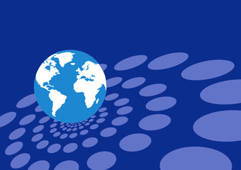 background with circles and globe