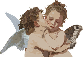 Cupid and Psyche as children