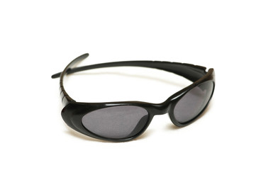 Black sunglasses isolated on the white background