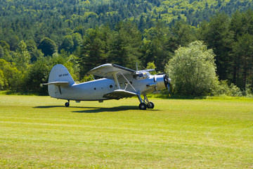 Biplane An-2 (Antonov) in the airshow