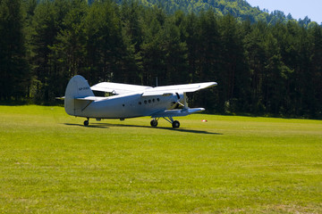 Biplane An-2 (Antonov) in the airshow