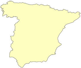 Carte d'Espagne simple