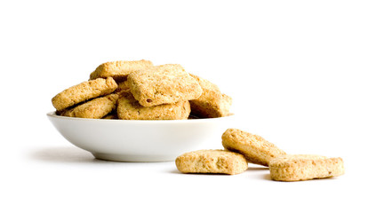 Cookies on the white background