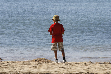 boy at the beach