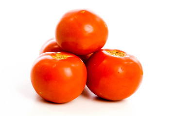 red tomato, studio white background