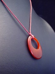Lovely red stone pendant necklace