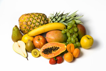 variation exotischer und heimischer früchte