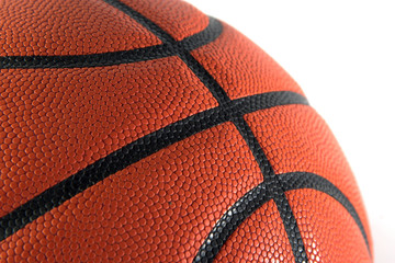 Fototapeta premium Basketball closeup isolated on white