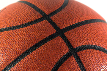 Obraz premium Basketball closeup isolated on white