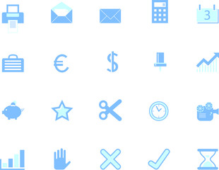 icons buttons and symbols for internet