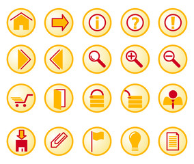 icons symbols buttons for user interface and internet