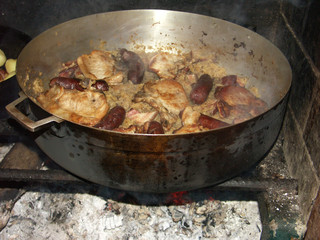 marmite de choucroute au feu de bois