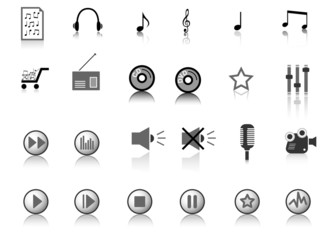 icons symbols buttons for user interface and internet