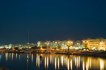 Fototapeta na wymiar Strzał noc z Rethymno na Krecie, Grecja