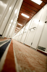 Obraz premium The empty corridor of a hotel