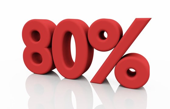 80% rabatt