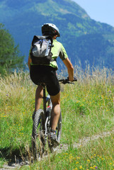 Naklejka premium Vététiste dans les Alpes