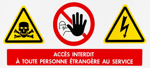 panneau accès interdit