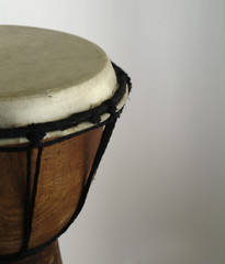 djembe drum with copy space on right