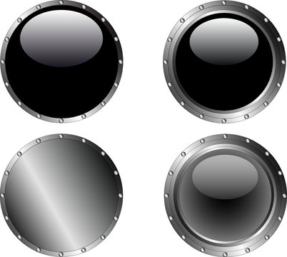 4 Classy Black Web buttons 