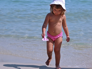 kid on the beach