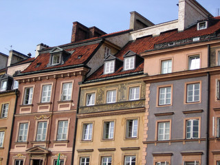 Houses in old part of Warsaw.