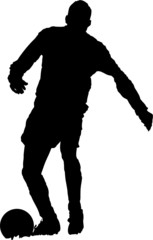 Fototapeta na wymiar Sport silhouette - Soccer player