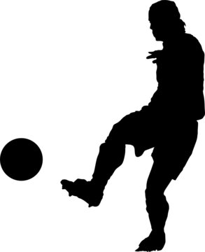 recommend clip art: Sport silhouette - Soccer player