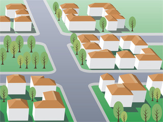 Suburb buildings design