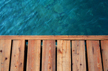 sea and wooden dock