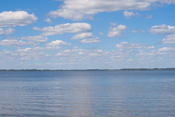 Lake Razna with clouds, captured in Latvia