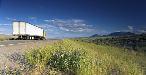 Truck on the road