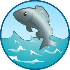 Naklejka premium Jumping Fish 